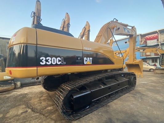 30t सेकेंड हैंड कैट 330CL हाइड्रोलिक क्रॉलर खुदाई 1.7m3 बाल्टी 35108kg