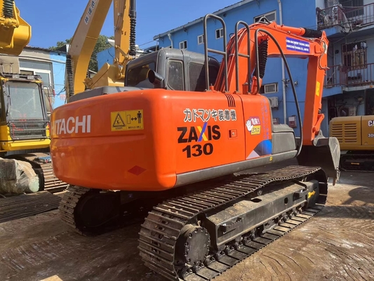 13 टन मूल जापान इस्तेमाल किया हिताची ZX130 क्रॉलर खुदाई मशीन 66KW इंजन शक्ति और 0.52m3 बाल्टी क्षमता के साथ