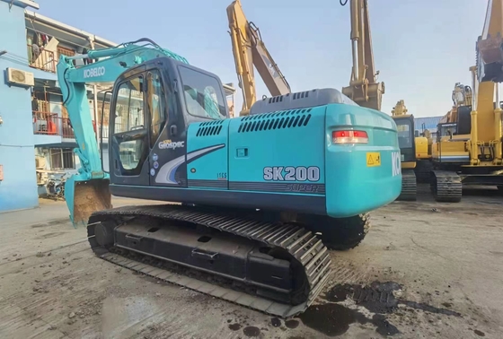 20 टन मूल जापान इस्तेमाल किया कोबेलको SK200-8 क्रॉलर खुदाई मशीन 114KW इंजन शक्ति और 0.8 m3 बाल्टी क्षमता के साथ