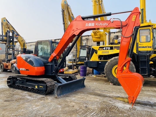 8 टन मूल जापान इस्तेमाल किया कुबोटा KX183 क्रॉलर उत्खनन 47.8 KW इंजन शक्ति और 0.31 m3 बाल्टी क्षमता के साथ