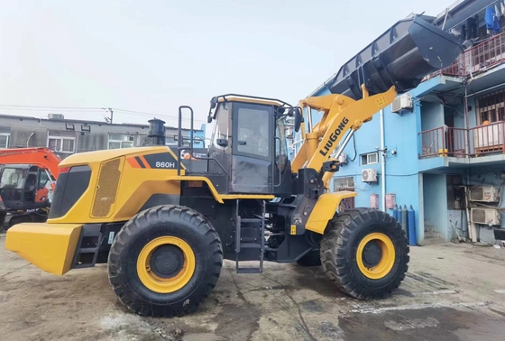 5-6 टन इस्तेमाल किया हुआ लियुगोंग CLG860H पहिया लोडर 3.5 m3 बाल्टी लोडर