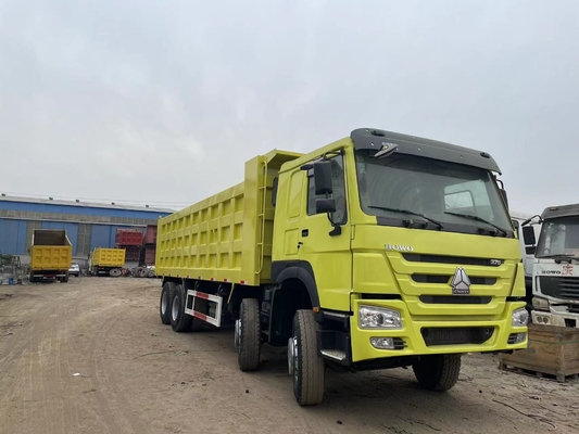 प्रयुक्त HOWO SINOTRUK डंप ट्रक 8x4 सेकंड हैंड HOWO 375 HP टिपर ट्रक बिक्री के लिए