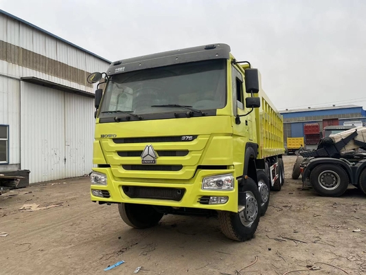 प्रयुक्त HOWO SINOTRUK डंप ट्रक 8x4 सेकंड हैंड HOWO 375 HP टिपर ट्रक बिक्री के लिए