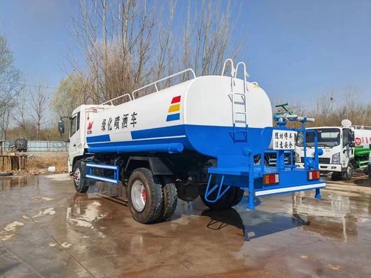 15CBM 185hp सेकंड हैंड Kinland Dongfeng Sprinkler पानी टैंक ट्रक इस्तेमाल किया पानी टैंक ट्रक बिक्री के लिए