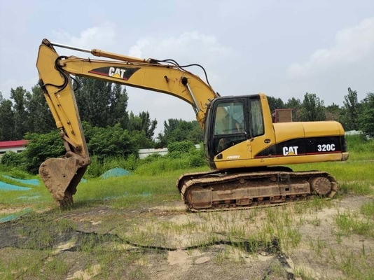 मूल CAT 320C प्रयुक्त क्रॉलर खुदाई मशीन 20 टन CAT 3066ATAAC इंजन के साथ सेकंड हैंड CAT खुदाई मशीन