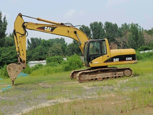 मूल CAT 320C प्रयुक्त क्रॉलर खुदाई मशीन 20 टन CAT 3066ATAAC इंजन के साथ सेकंड हैंड CAT खुदाई मशीन