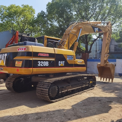 मूल CAT 320B सेकंड हैंड खुदाई मशीन, कैटरपिलर इस्तेमाल क्रॉलर खुदाई 20 टन कैटरपिलर CAT 3066T इंजन के साथ